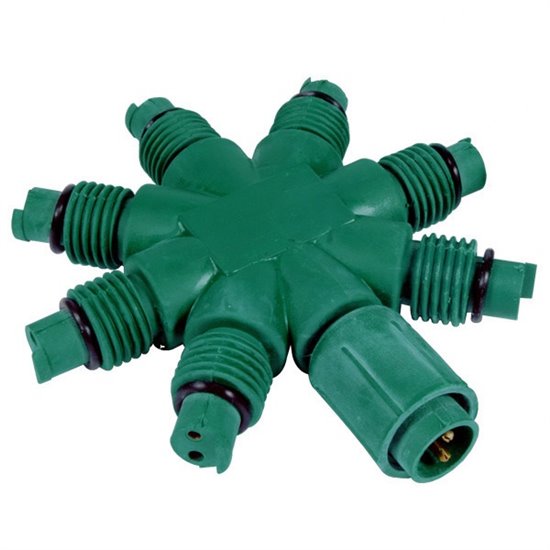 8 Way Coax Splitter - FestivePro Coaxial Connection
