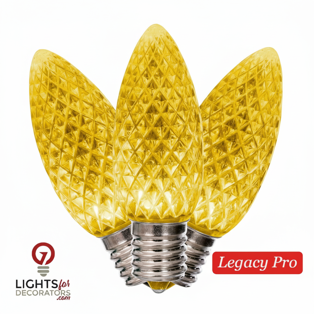 LED C9 SMD Bulb - YELLOW Yellow- LegacyPro — view 1