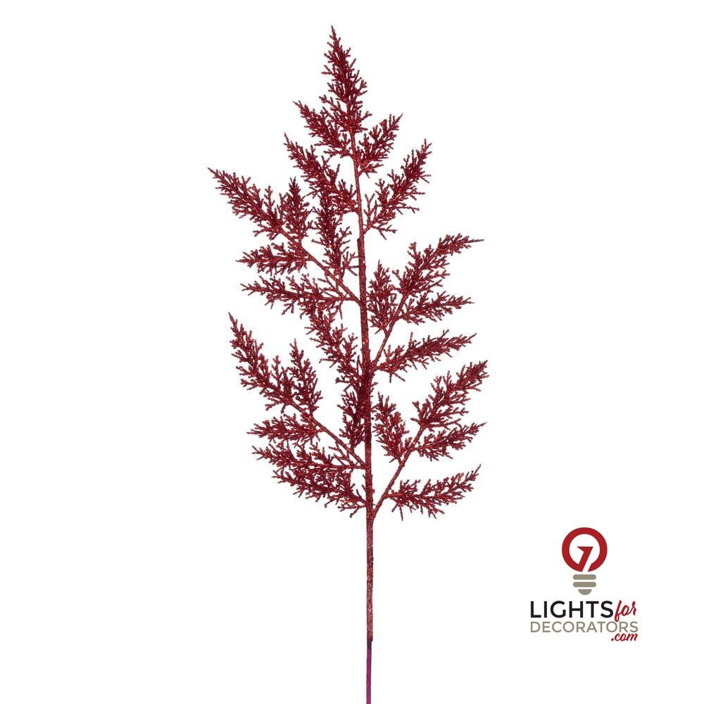 24" Glitter Wild Huck Spray - Set of 6 - Red Red — view 1