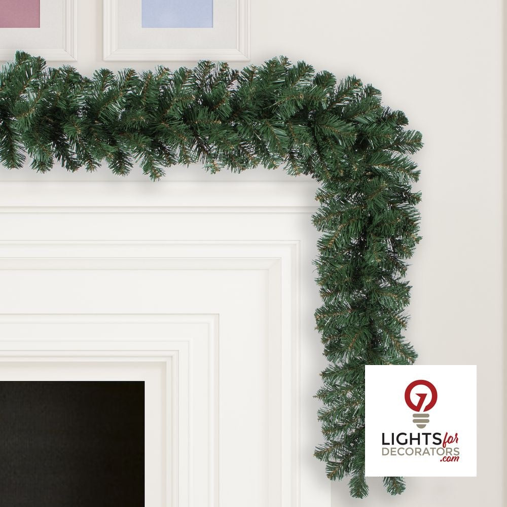 9' x 12" Unlit Deluxe Sequoia Fir Garland — alternate view