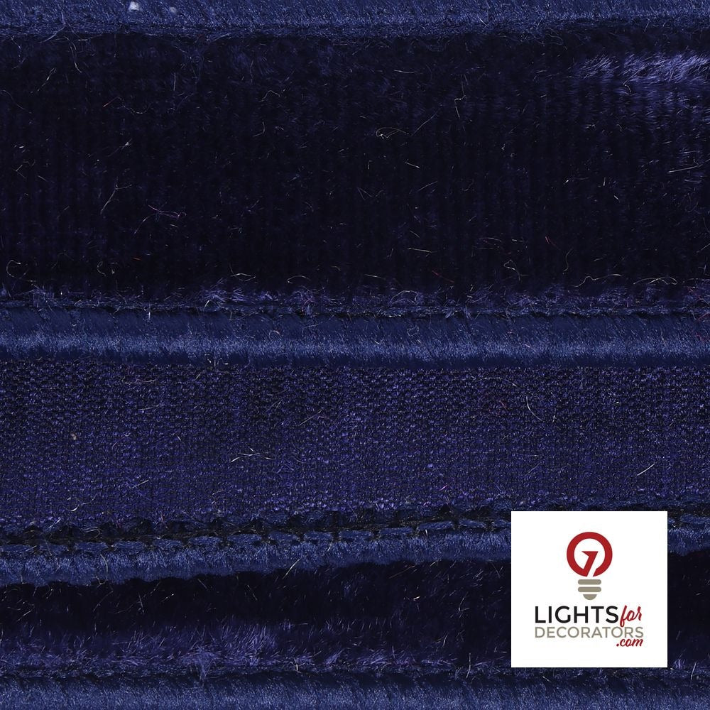 1" Ribbon - Velvet Dupion - 10 Yard Roll - Midnight Blue — alternate view