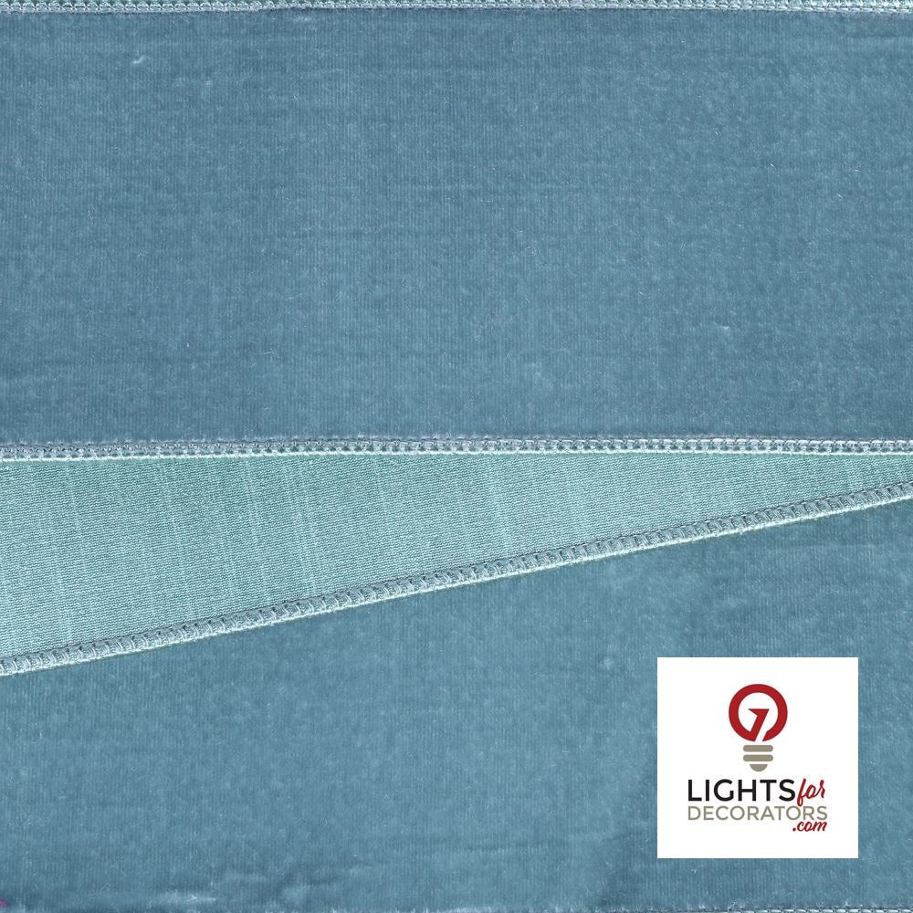 4" Ribbon - Velvet Dupion - 10 Yard Roll - Slate Blue — alternate view