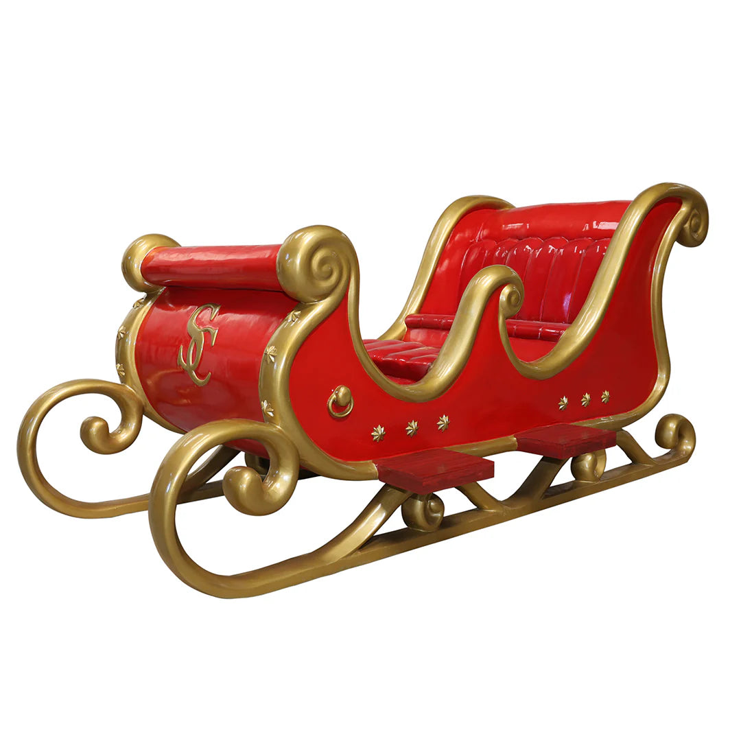 10 Foot Santa Sleigh 4 Seater Resin Display — view 6