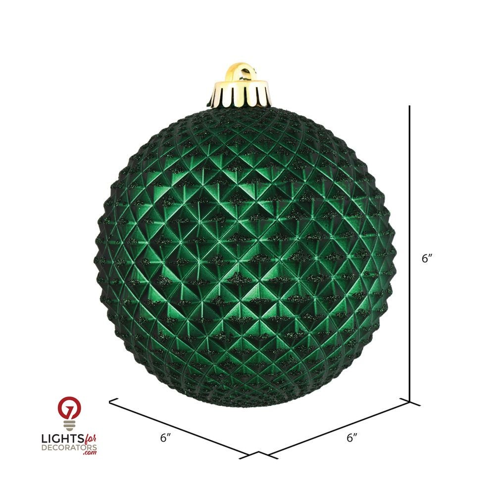 2.75" Durian Glitter Ball Ornament - Midnight Green - Set of 12 Midnight Green — view 2