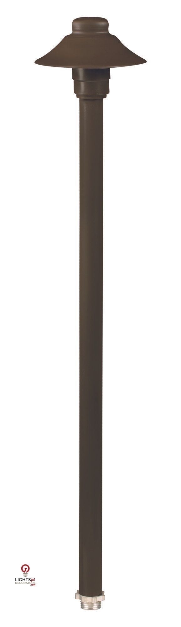 Aluminum Mini Umbrella, 18" Stem, Bronze, No Lamp — view 1