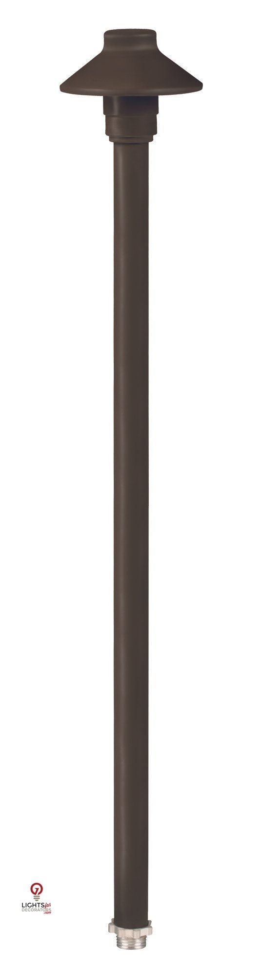 Aluminum Mini Umbrella, 12" Stem, Bronze, No Lamp — view 1
