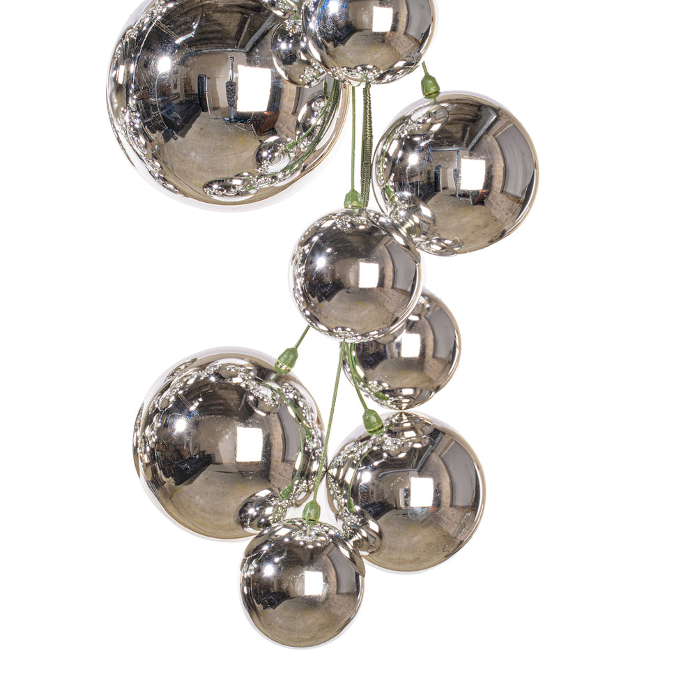 6' Ball Branch Garland - Silver — view 3