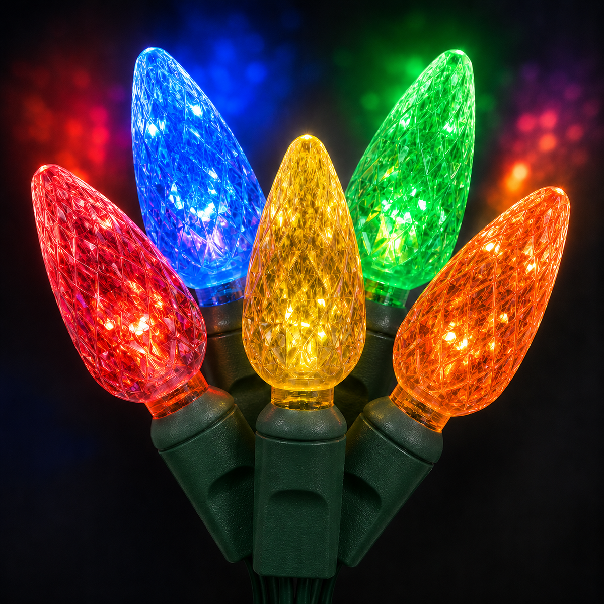 Multicolor C6 LED Light Set - 100 Lights — view 2