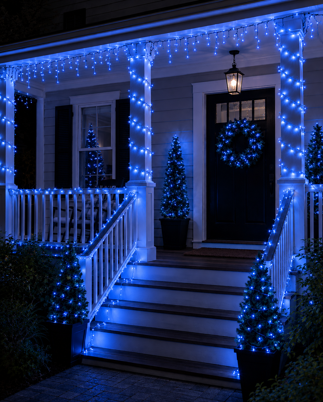 Blue 5MM Rice LED Light Set - 500 Lights - 36' - Green Wire — view 3