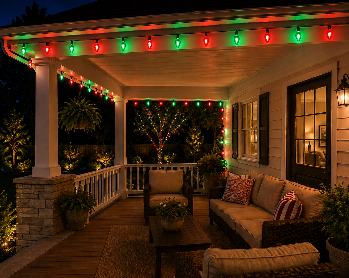Red/Green C6 LED Light Set - 50 Lights — view 2