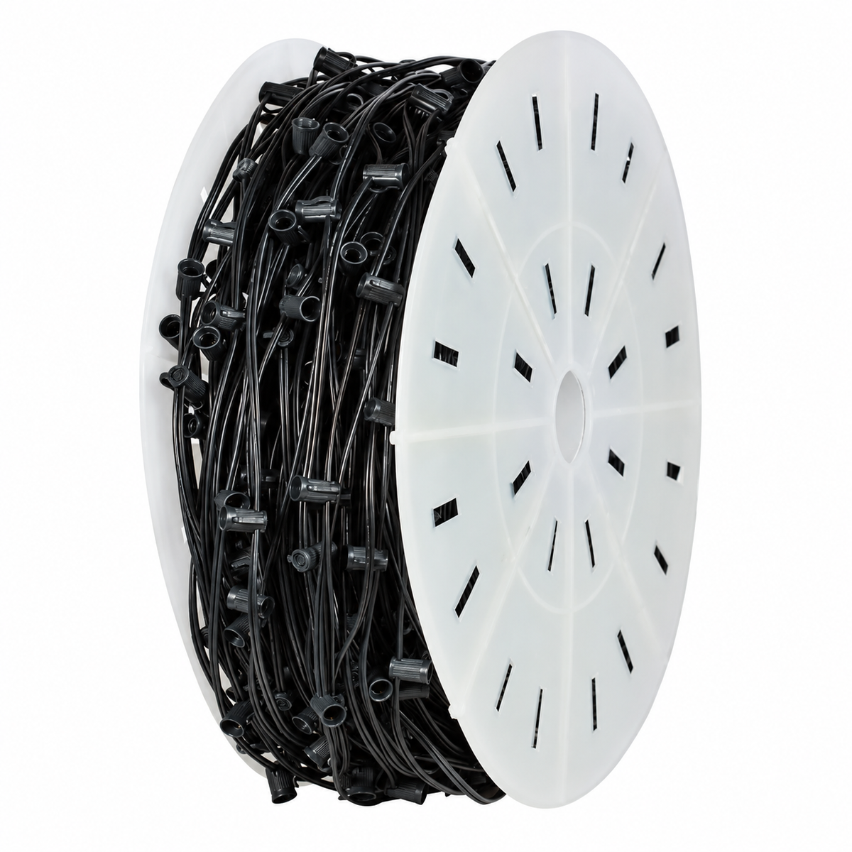 C7 Socket Cord - 1000ft spool - 24" Black — view 1