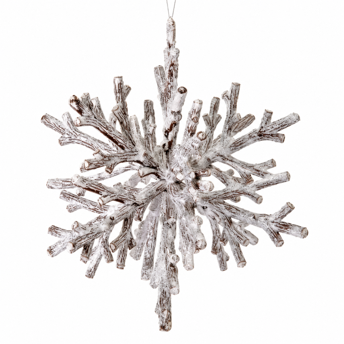 5" Frosted 3-D Snowflake Ornament — view 1