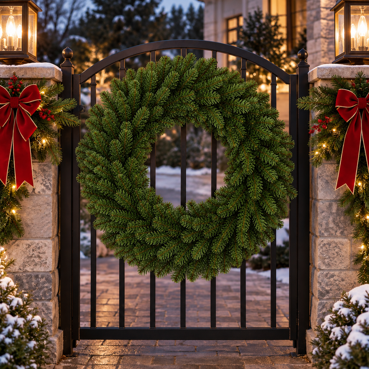 48" Unlit Deluxe Oregon Wreath — view 2