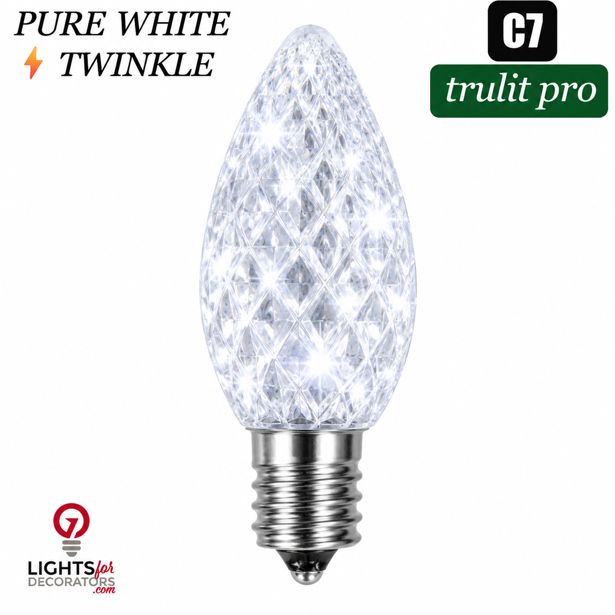 LED C7 SMD Bulb - PURE WHITE TWINKLE — view 1
