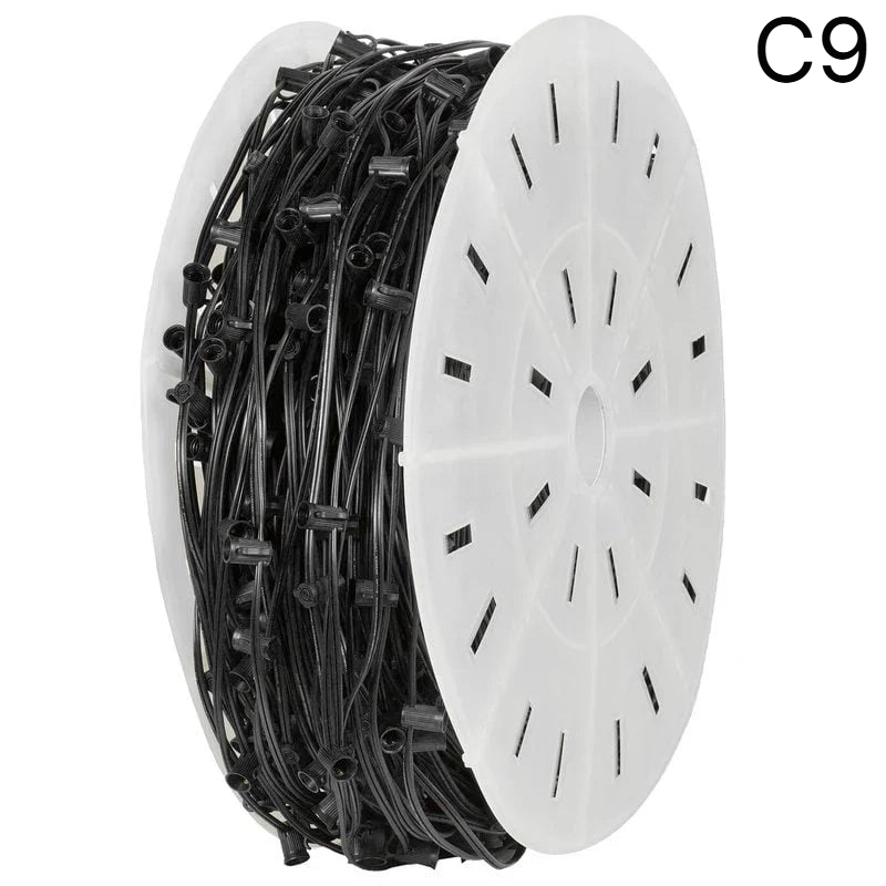 C9 Socket Cord - 1000ft spool - 15" Black — view 1