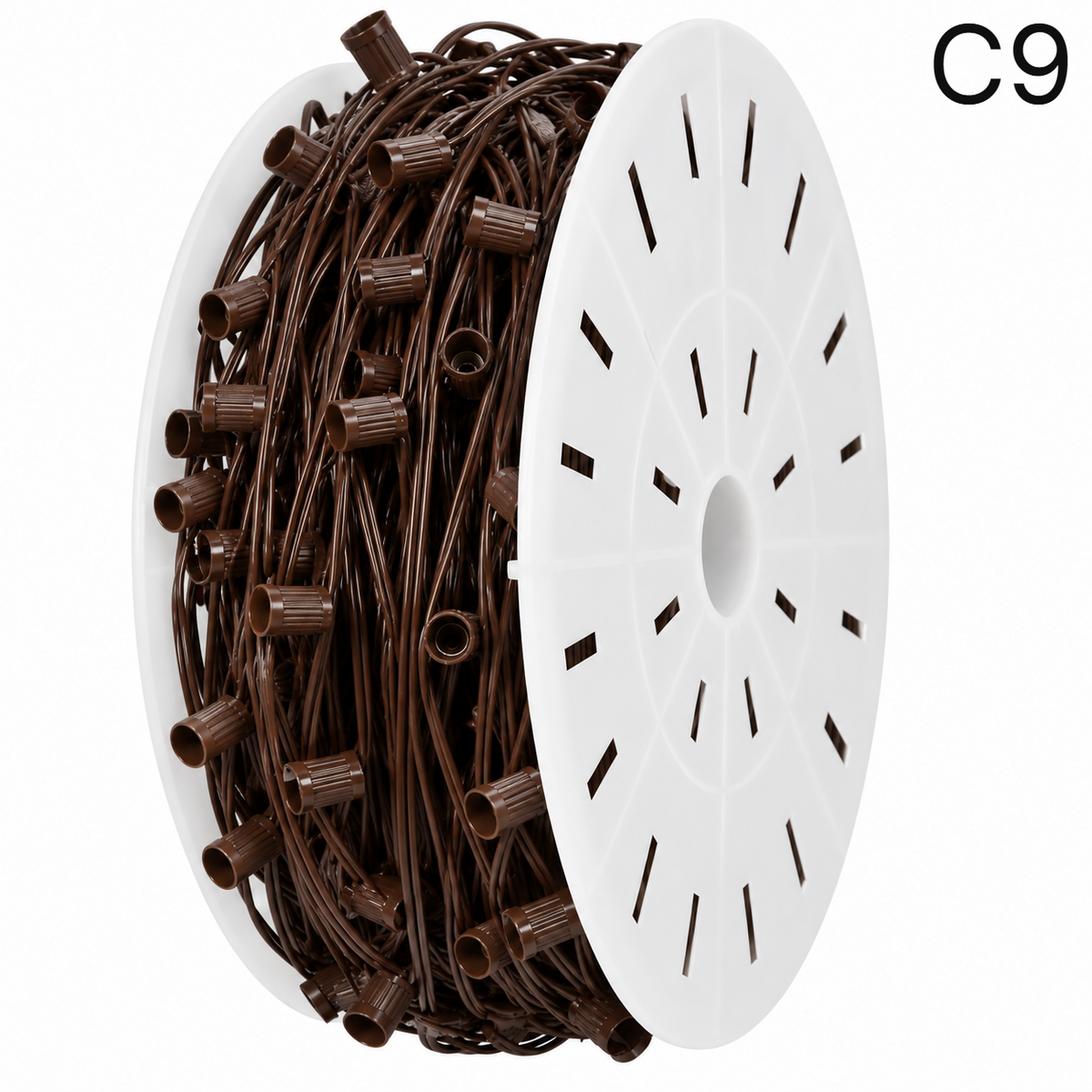 Brown C9 Socket Wire Roll - SPT1 - 15" Spacing - 500' — view 1
