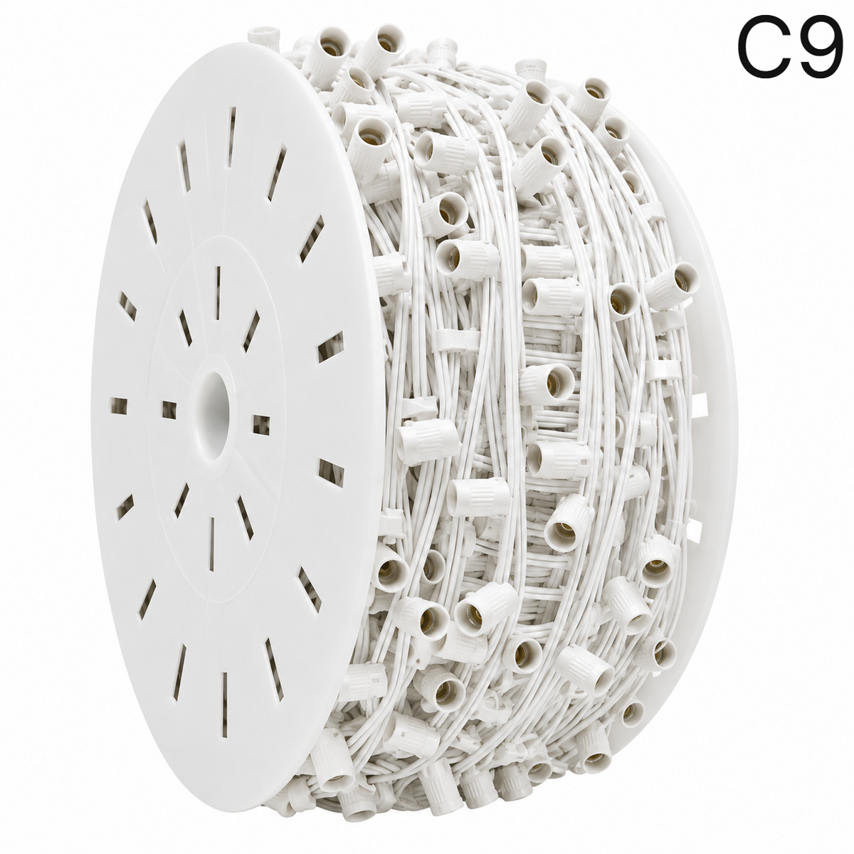 White C9 Socket Wire Roll - SPT2 - 12" Spacing - 1000' — view 1