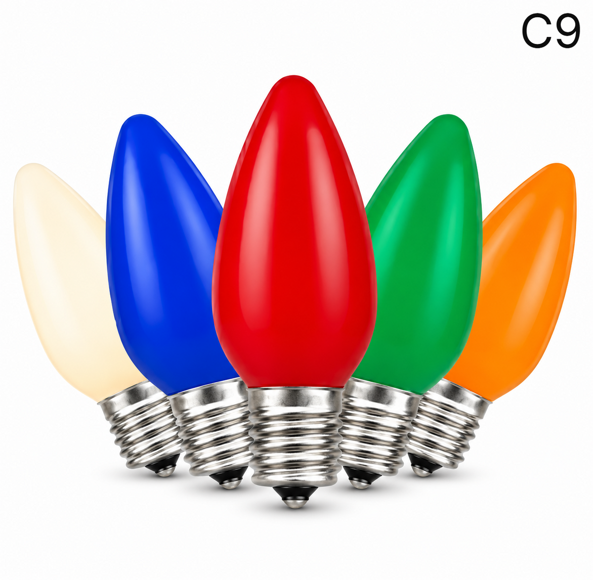 LED C9 SMD Bulb - OPAQUE Smooth MULTI-R/G/B/W/O — view 1