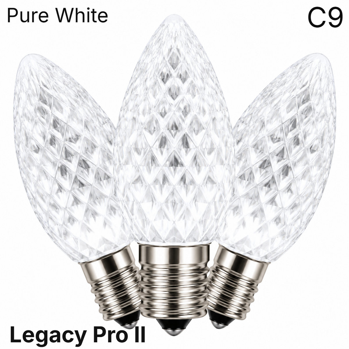 Pure White LED C9 - LegacyPro II Faceted Bulb - Steady — view 1