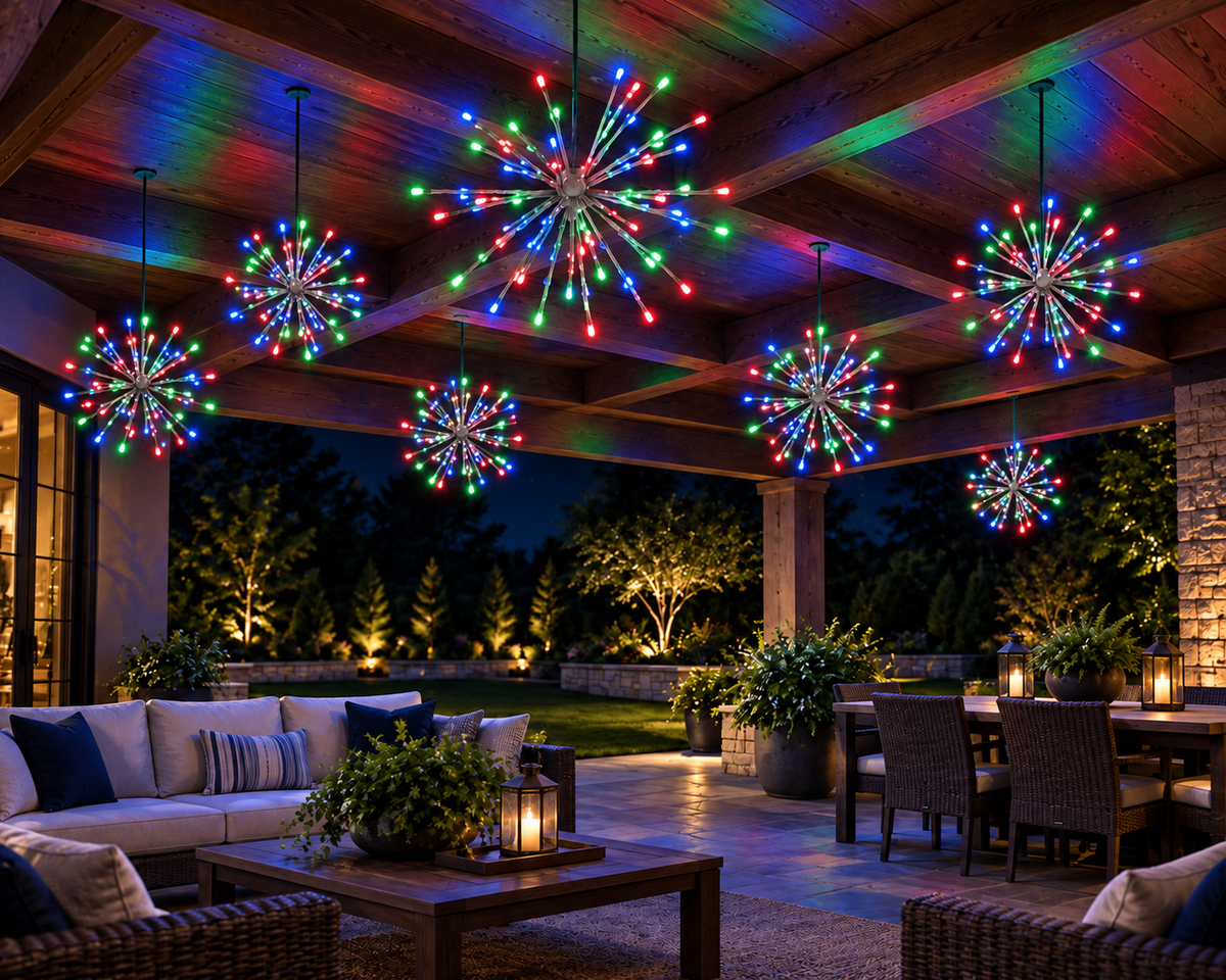 16" Dynamic RGB LED Spritzer - Twinkle - White Frame — view 2