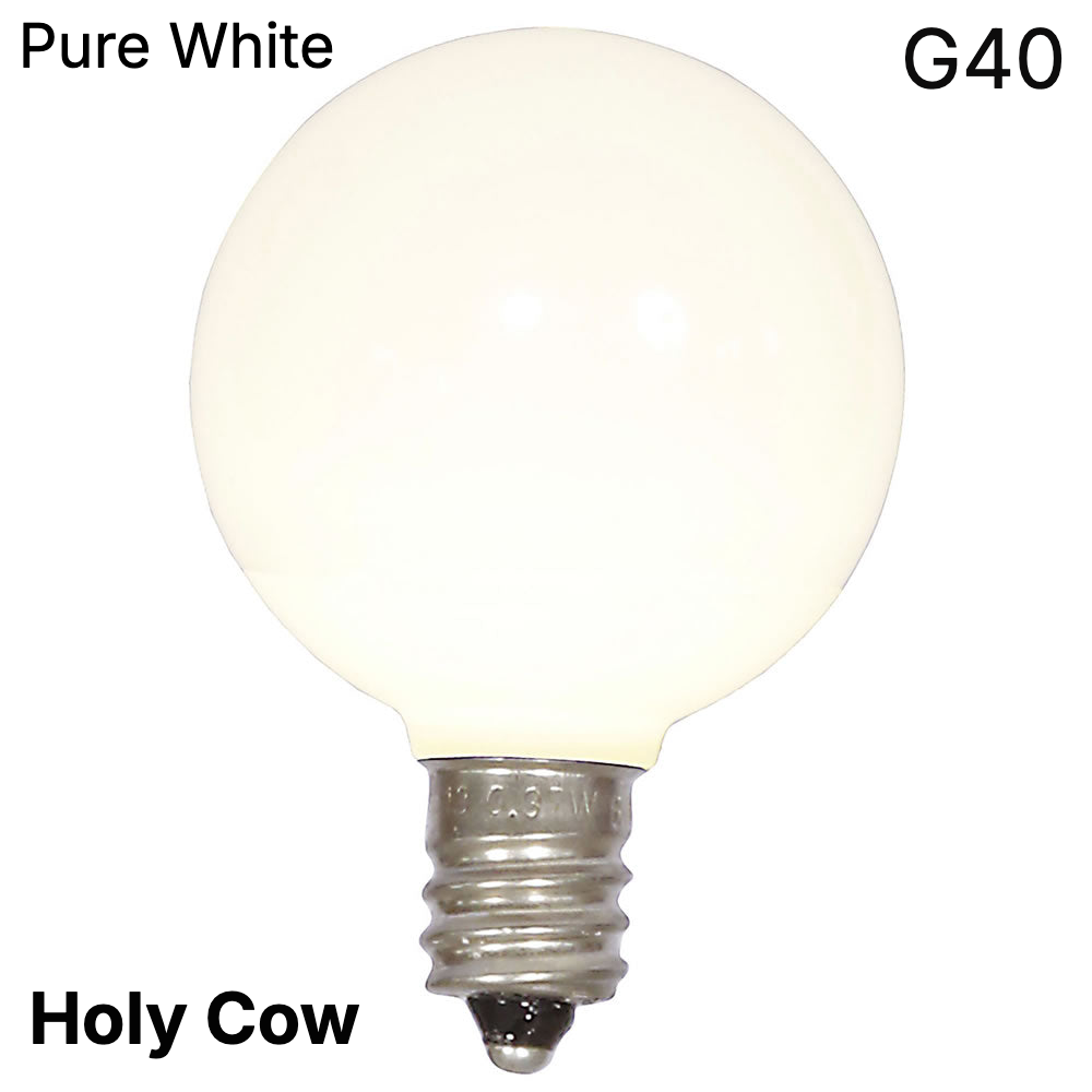 Pure White LED G40 - Ceramic Smooth Bulb - Steady — view 1