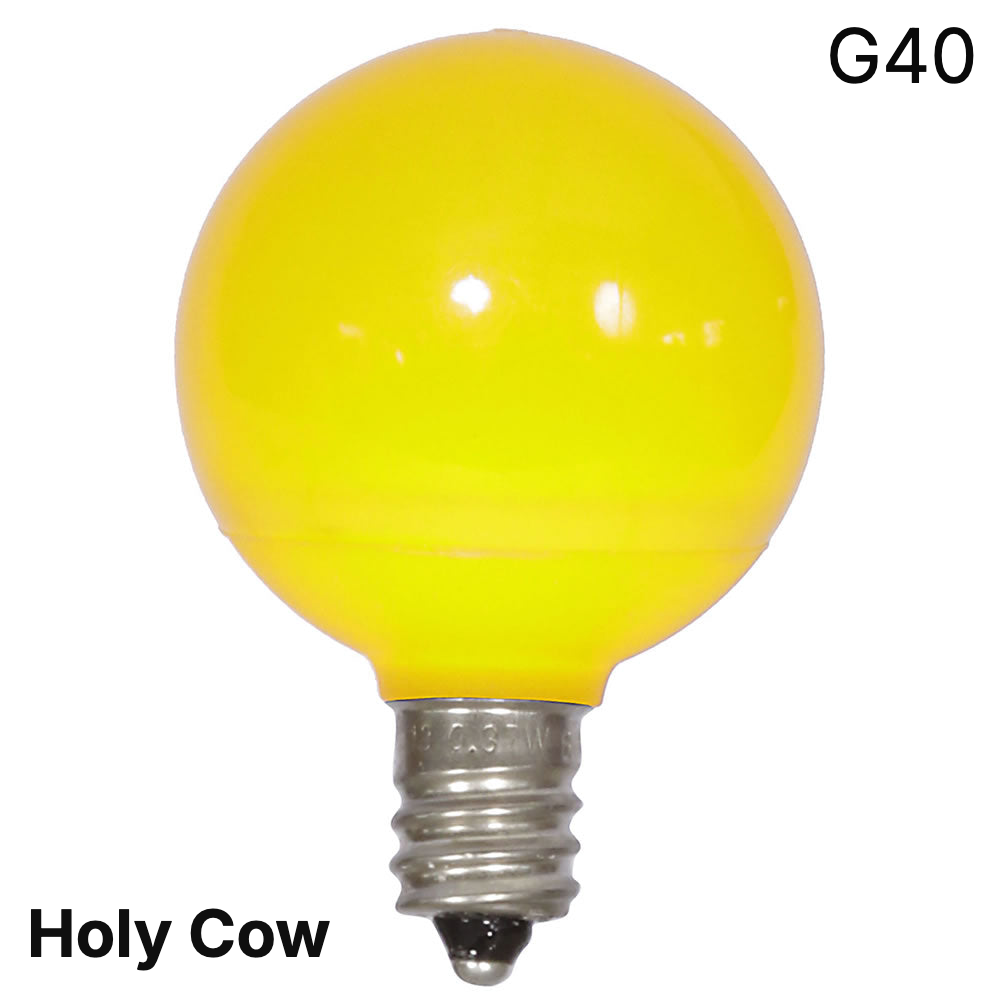 Yellow LED G40 - Ceramic Smooth Bulb - Steady — view 1