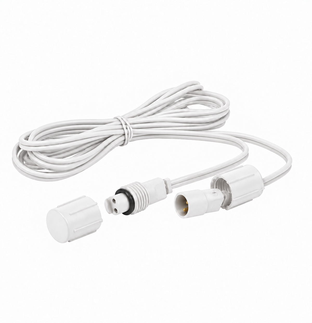 6' White FestivePro Coaxial Extension — view 1