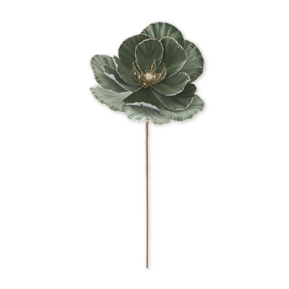 20 Inch Sage Velvet Champagne Glittered Lined — view 1