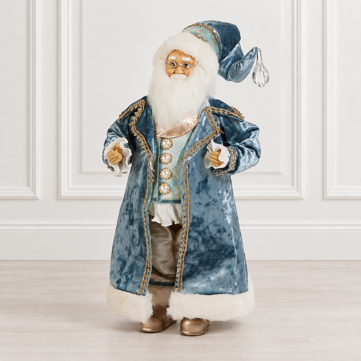 18" Blue Victorian Santa