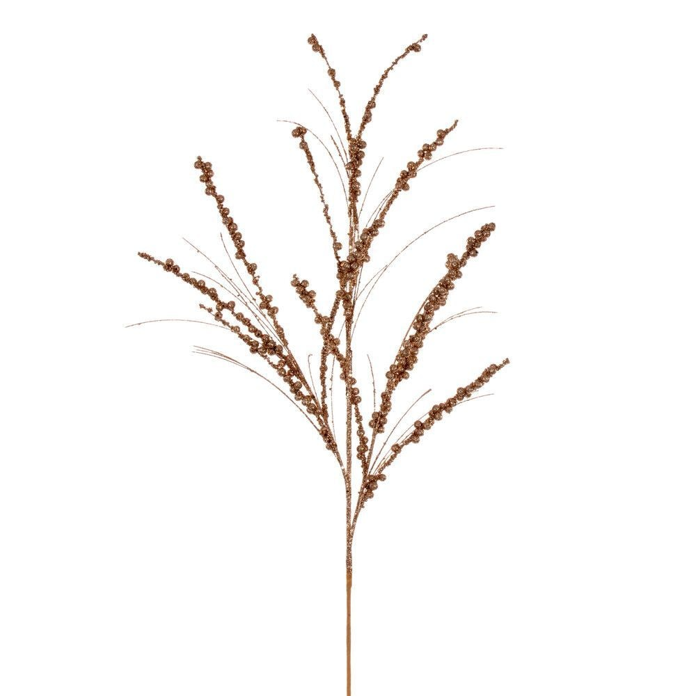 36" Berry Twig Glitter Spray - Set of 6 - Rose Gold — view 1