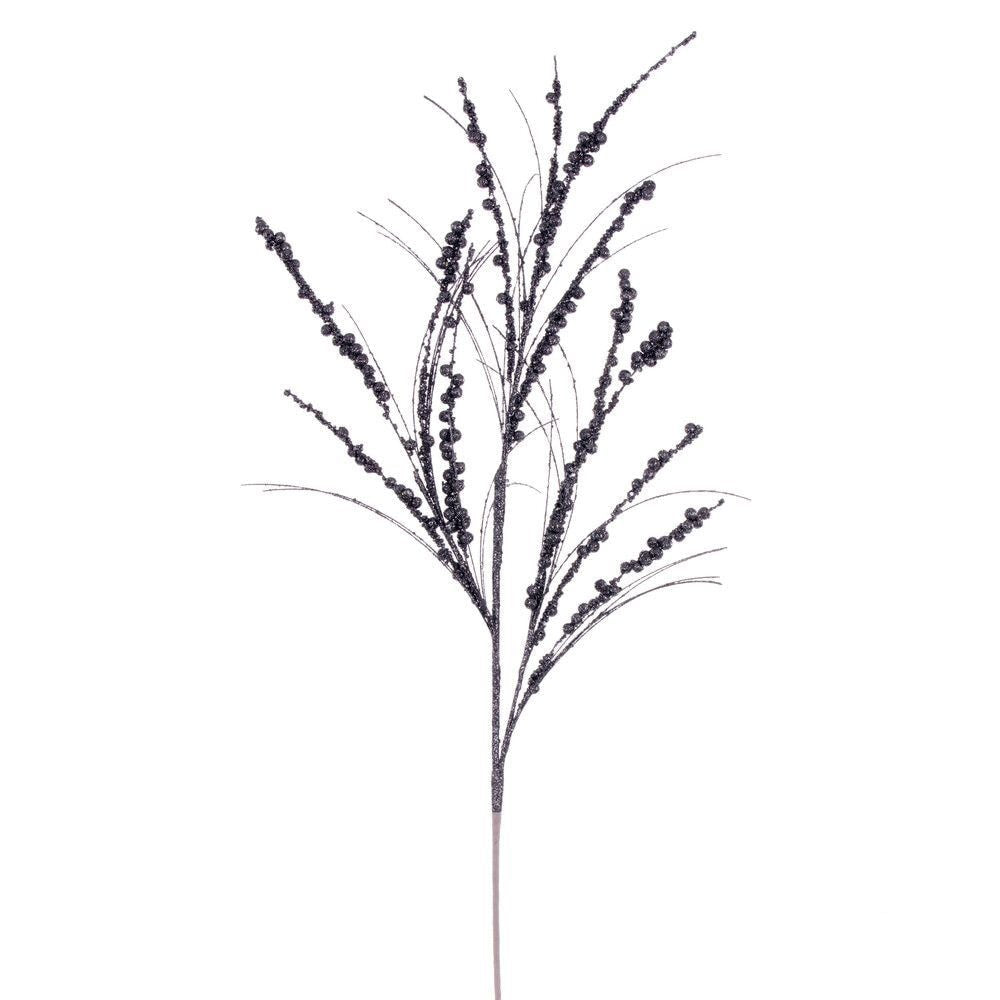 36" Berry Twig Glitter Spray - Set of 6 - Pewter — view 1