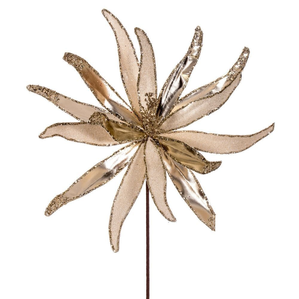 24" Metallic Frosted Glitter Papyrus - Set of 2 - Champagne — view 4