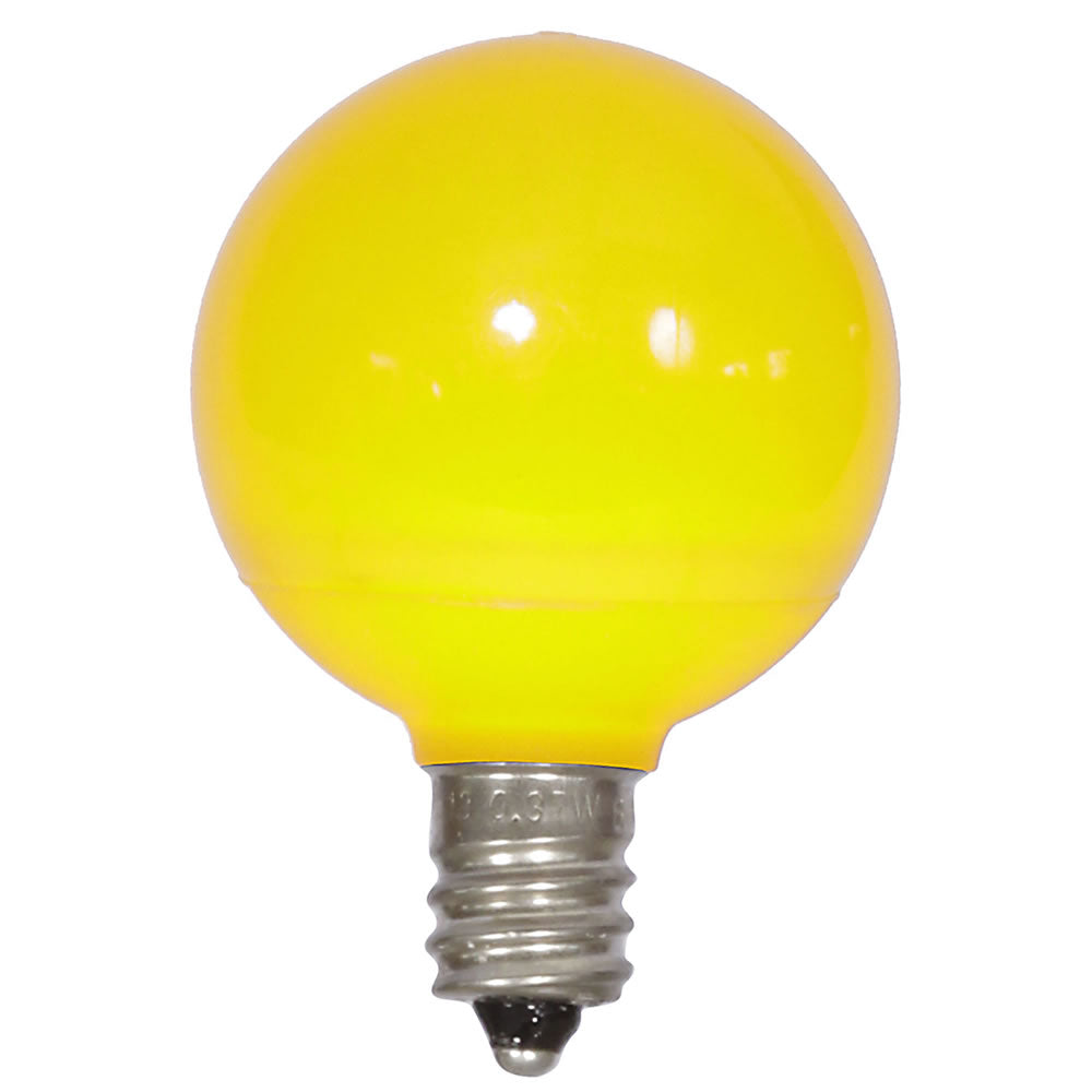 Yellow LED G40 - Ceramic Smooth Bulb - Steady Yellow — view 1