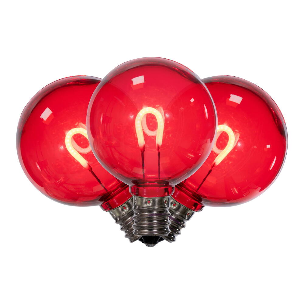 Red LED G40 - Arched Filament Bulb - Steady Red — view 1