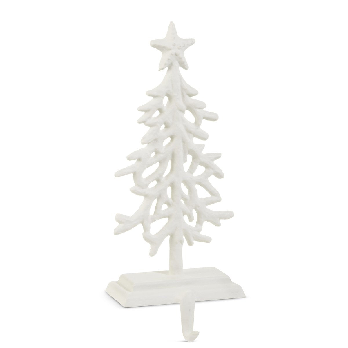 12" White Coral Tree Stocking Holder