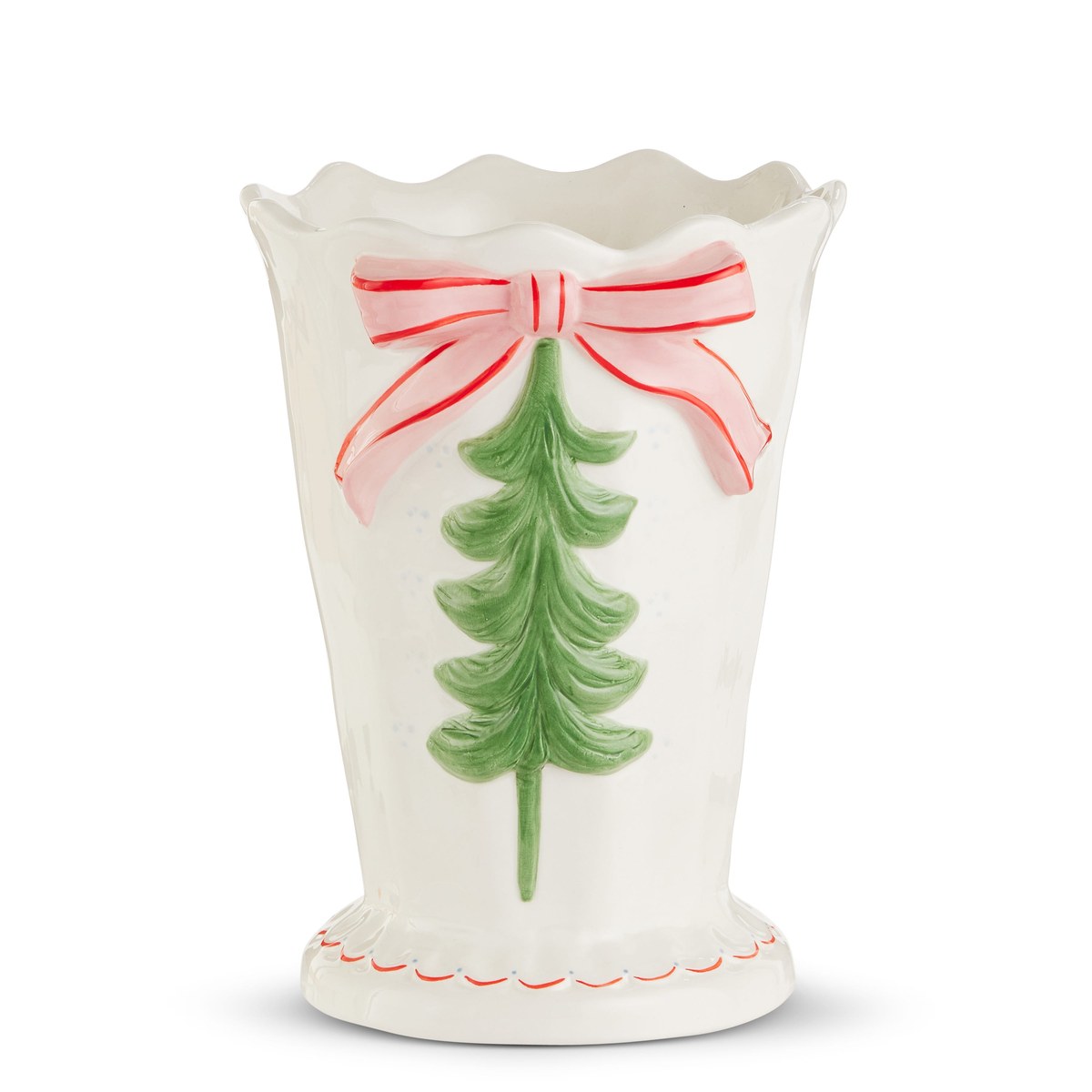 10" Bow and Tree Vase