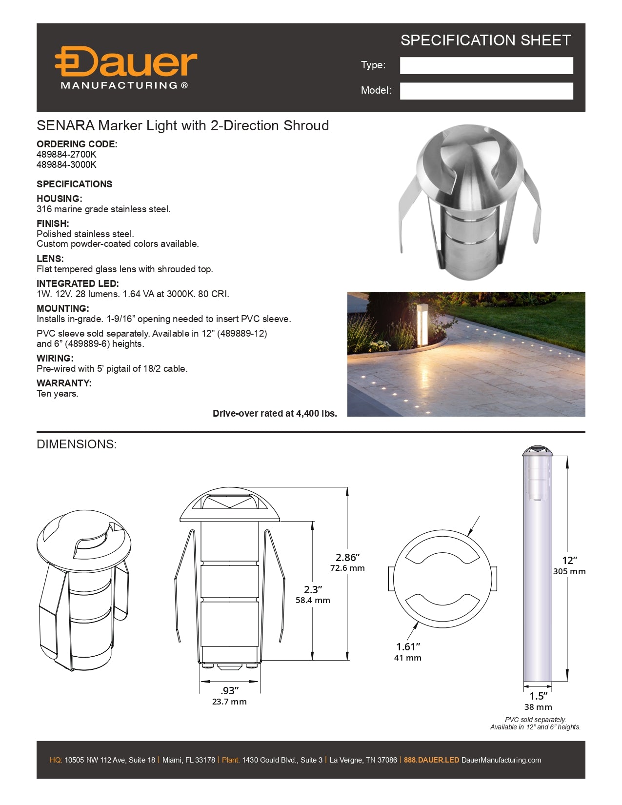 Specification Sheet