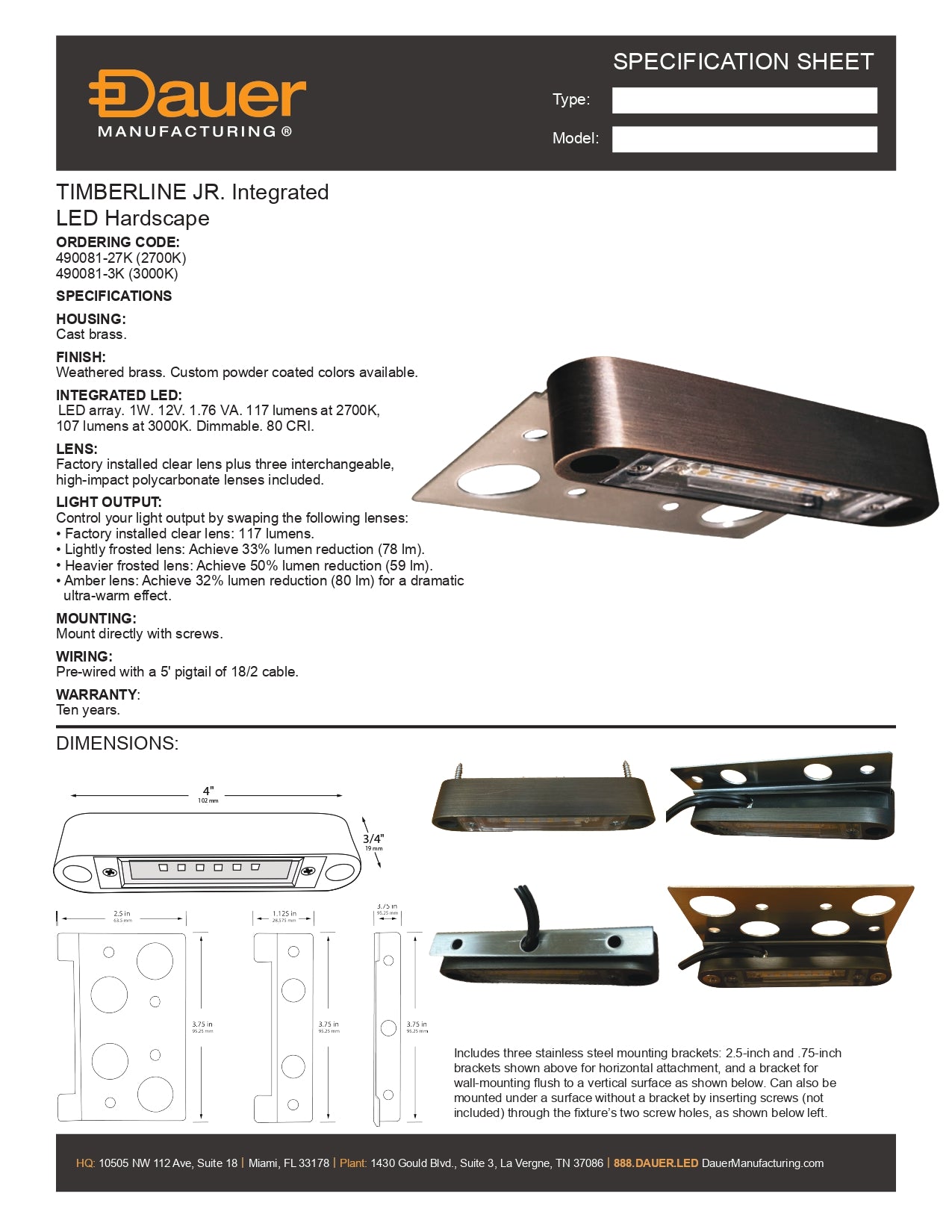 Specification Sheet