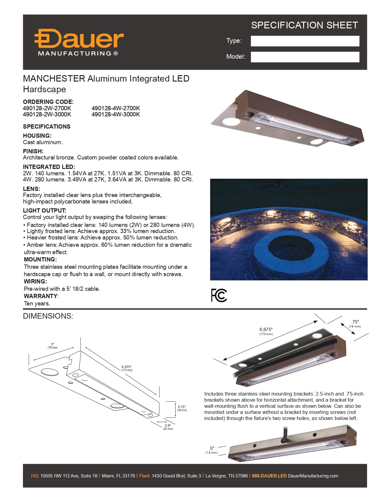 Specification Sheet