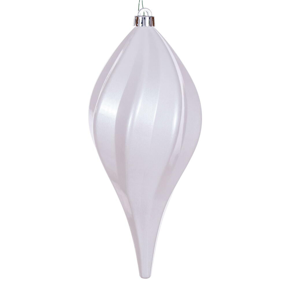 Candy Swirl Drop Ornament Drilled and Looped UV - 8" and 12"
