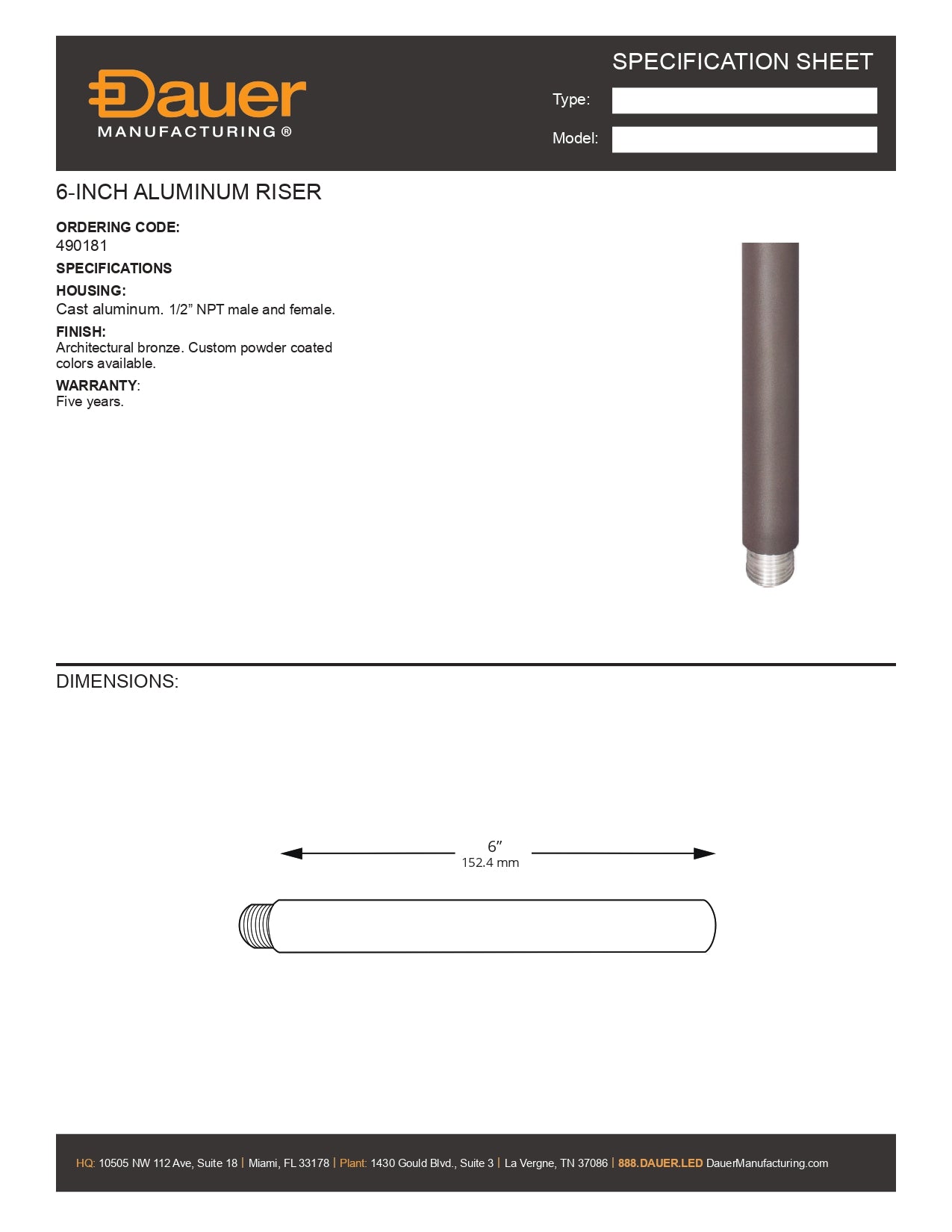 Specification Sheet