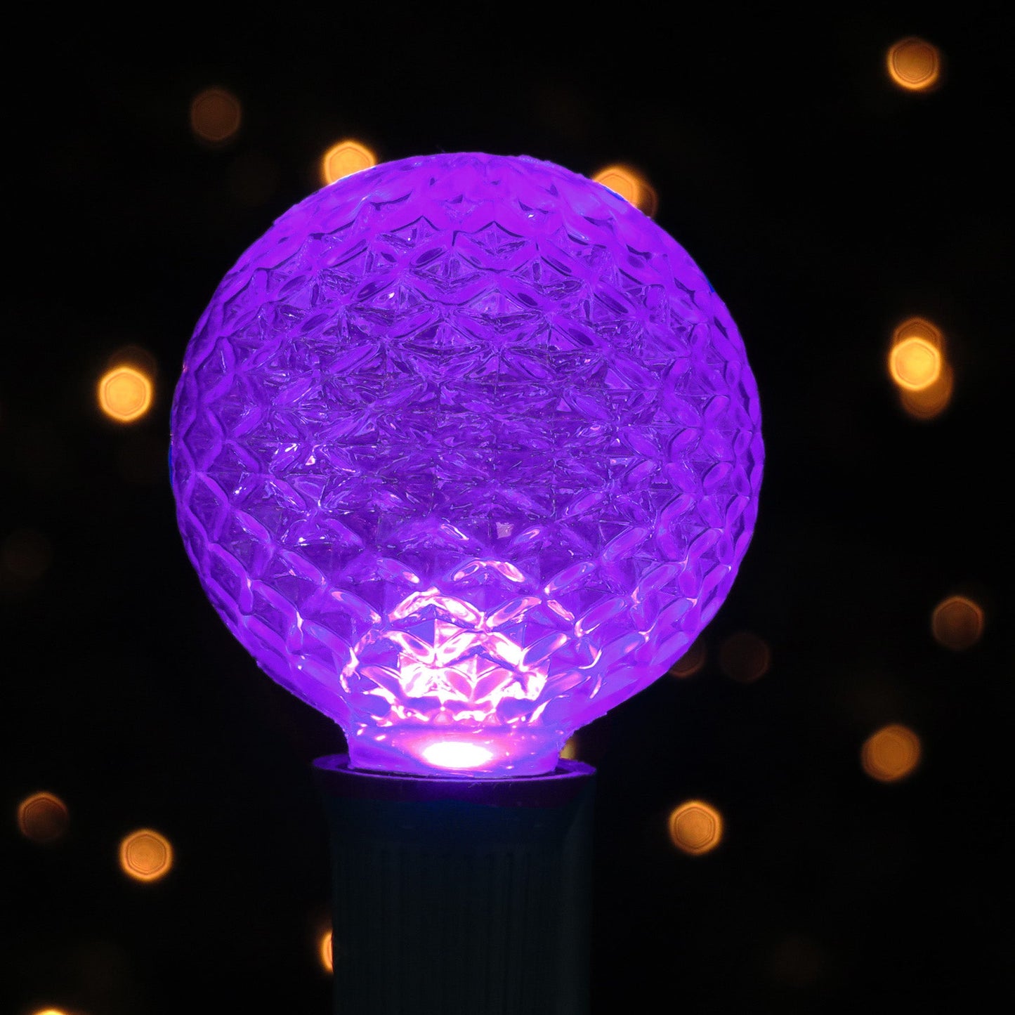 Pink LED G40 - TrueLit Pro Faceted Bulb Pink — view 8