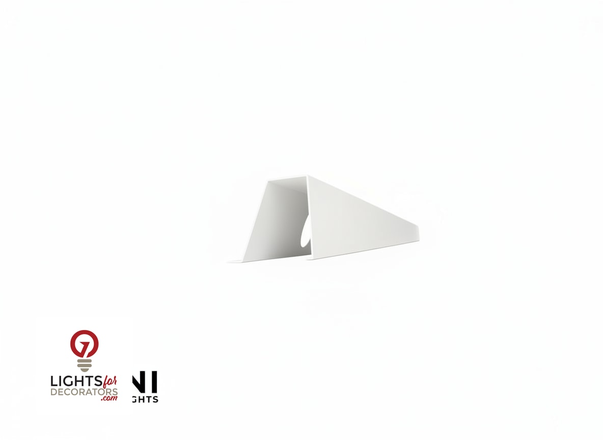 OMNI 35 Degree Angled Parapet Track - 40" - White Aluminum