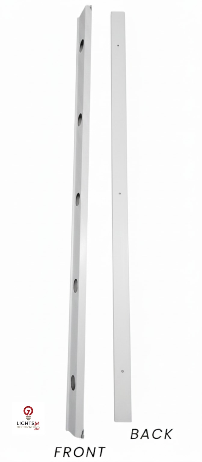 OMNI Parapet Track- Angled Output - 2 Piece - 35° - White Aluminum