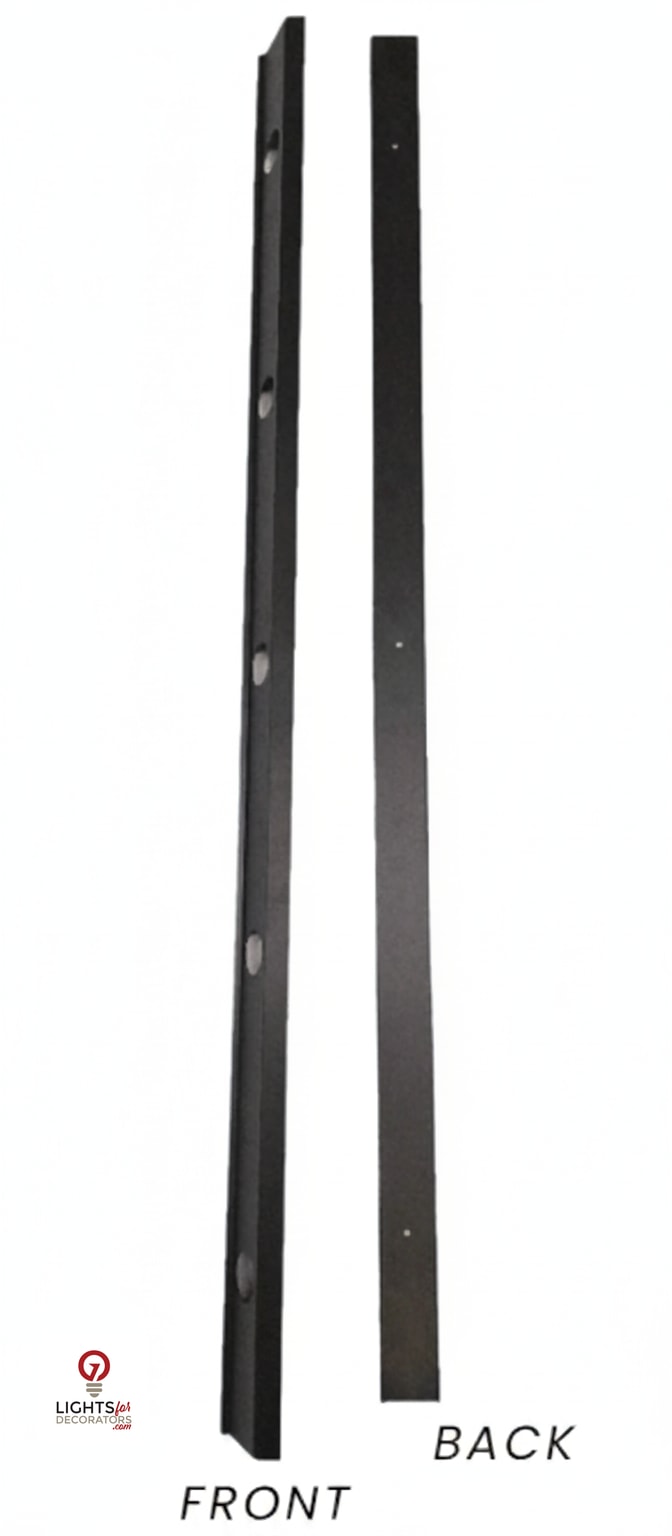 OMNI Parapet Track- Angled Output - 2 Piece - 35° - Black Aluminum
