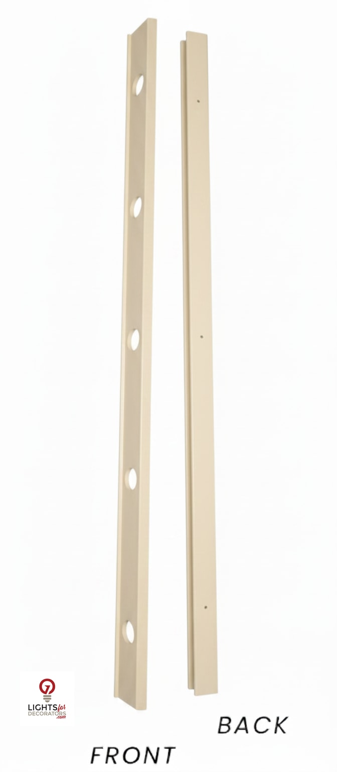 OMNI Parapet Track- Angled Output - 2 Piece - 35° - Cream Aluminum