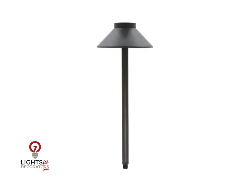 Lumien Integrated LED Flat Top Dome Hat Path / Area Light - Black Aluminum (4 Watt, 3000K)