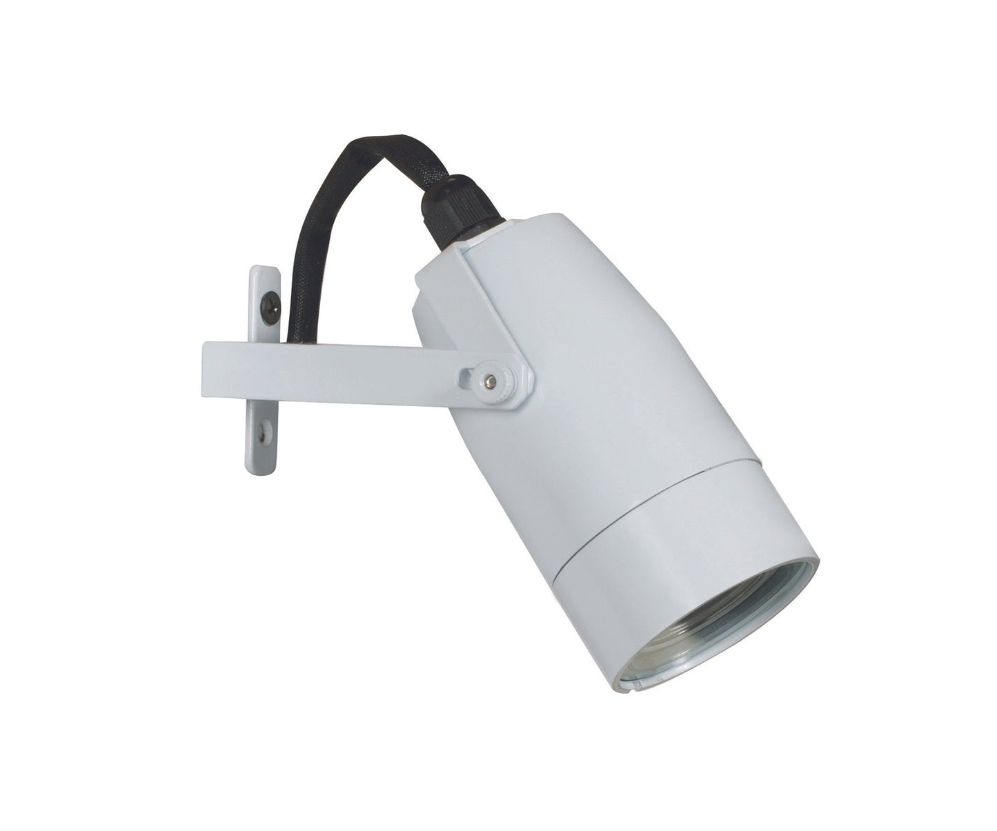 Aluminum Adjustable Down Light, White, No Lamp — view 1