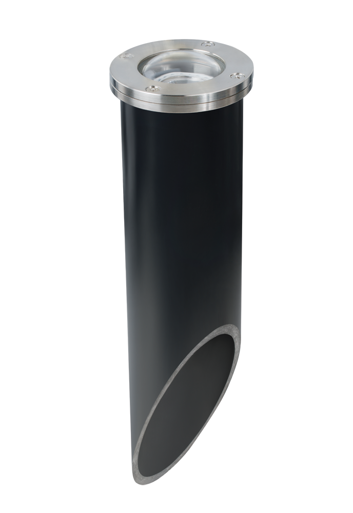 Stainless Steel Lensed Well Light, with PVC, 316 Marine Grade Stainless Steel, No Lamp — view 1