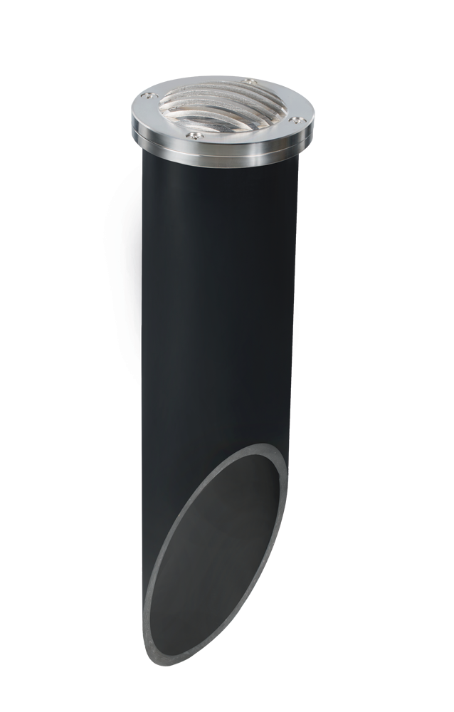 Stainless Steel Louvered Well Light, with PVC, 316 Marine Grade Stainless Steel, No Lamp — view 1